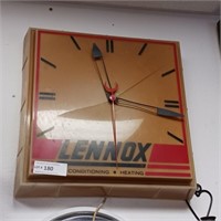 Vintage Advertising Lennox Ac Heating Clock