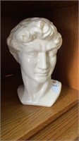 Vintage- ceramic -bust of David- 10 inches tall-