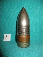 Early 20th Century Military Projectile with Inscri