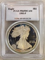 1995 Silver Eagle PCGS Proof 69 DCAM