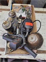 Sander drill w-D 40 and misc.