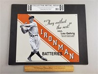 Modern Metal Lou Gehrig Sign 12 & 1/2 x 16"