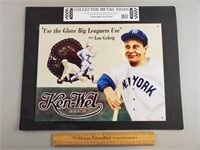 Modern Metal Lou Gehrig Sign 12 & 1/4 x 16"