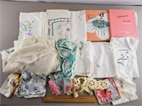 Embroidered Linens & Vintage Hankies