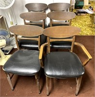 (6) Vintage MCM Wood Chairs (appear to have some