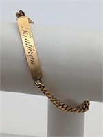 Gold Fill Kathryn ID Bracelet - 1/20 12k