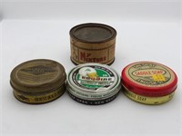 Large Lot of various shoe polish cans