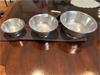 SILVER PLATED 3 NESTING BOWLS BY PAUL REVERE
