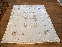 CUT OUT 46" X 72" LINENS DRYCLEANED W/ FLOWERS