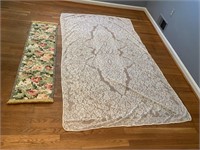 ROSE LACE TABLE CLOTH AND RUNNER