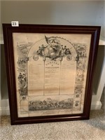 FRAMED SOLDIERS MEMORIAL COMPANY 25" X 21"