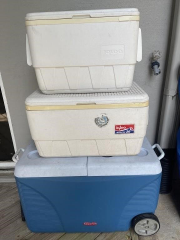 Igloo and Rubbermaid Coolers
