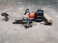 Leaf Blower, Trimmer, Chain saw, and Seeder
