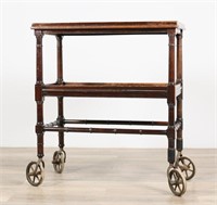 Regency Style Bamboo Form Bar Cart