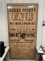 Rare Dated 1883 "Berks County Fair" Broadside