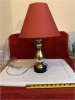 Small Lamp with Red Shade
