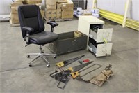 Trunk of Tools, Office Chair & File Cabinet Approx