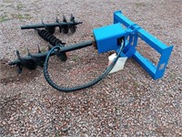 New AGROTK skid loader posthole auger
