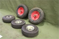 (5) Assorted Small Tires W/ Rims