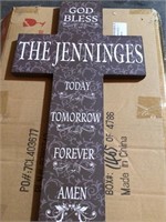 Jennings engraved cross