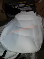 White Pleather Car Seat Cover Set