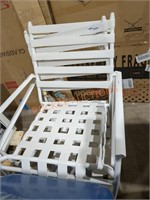 White Metal outside chairs