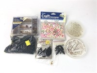 Assorted Glass, Acrylic & Metal Beads For Jewelry