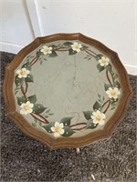 Vintage Hand-Painted Plant Stand Table
