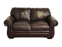 Faux Leather Love Seat