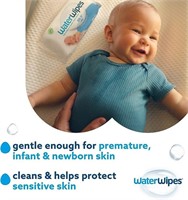 WaterWipes Plastic-Free Original Baby Wipes, 99.9%