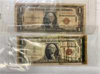 (2) 1935A, 1955 HAWAII $1 BILL