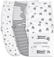 GLLQUEN BABY Organic Swaddle Blankets for Baby Boy