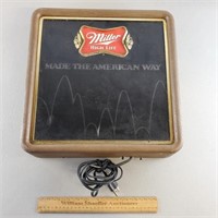 Vintage Miller Beer Sign 22 x 22" Works