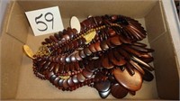 Modern Costa Rica Exotic Wood Necklace Lot