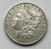 1884-O $1 Morgan Silver Dollar AU