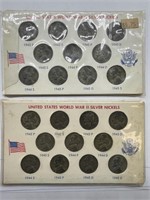 (2) US World War II Silver Nickels Sets 42-45