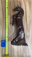 16” heavy wood carved horse- head has been