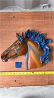Colorful horse head -Approx. 18” x 12”