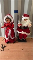 25” H Santa & Mrs Santa -electronic
