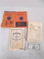 Lot of Vintage Railroad Guide Books -