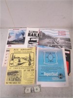 Lot of Vintage Railroad Posters/Signs & Add'l
