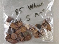 85ct Wheat Pennies All "S" Mint