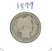 1899 Barber Silver Quarter Dollar