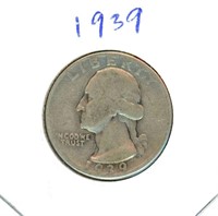 1939 Washington Silver Quarter