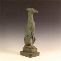 Heavy resin dog sculpture