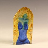 Maleras Sweden nude art glass sculpture