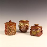 Tony Ferguson Signed Studio Pottery Jars