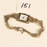 Sterling silver Japan movement bracelet watch by K