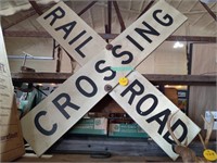 Vtg Railroad Crossing Sign 41x41