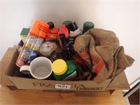 Cleaning Supplies, Wasp Spray, Burlap Bag,
